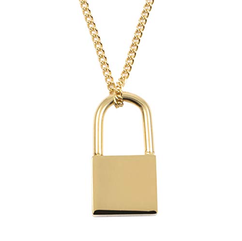 Happiness Boutique Damen Kette mit Schloss Anhänger in Goldfarbe | Halskette mit Anhänger Schloss Liebe Symbol Charm Edelstahlschmuck Happiness Boutique Damen Kette mit Schloss Anhänger in Goldfarbe | Halskette mit Anhänger Schloss Liebe Symbol Charm Edelstahlschmuck von Happiness Boutique