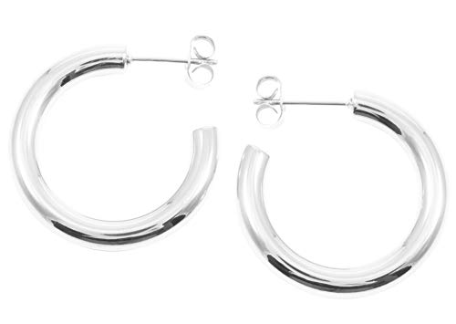 Happiness Boutique Damen Klassische Creolen | Runde Kreolen | Runde Ohrringe | Edelstahl Ohrringe | Hoop Ohrringe in Gold - Silber von Happiness Boutique