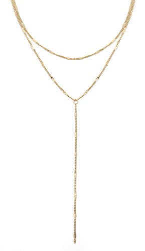 Happiness Boutique Damen Mehrreihige Kette in Goldfarbe | Zarte Y Kette Edelstahlschmuck Happiness Boutique Damen Mehrreihige Kette in Goldfarbe | Zarte Y Kette Edelstahlschmuck von Happiness Boutique