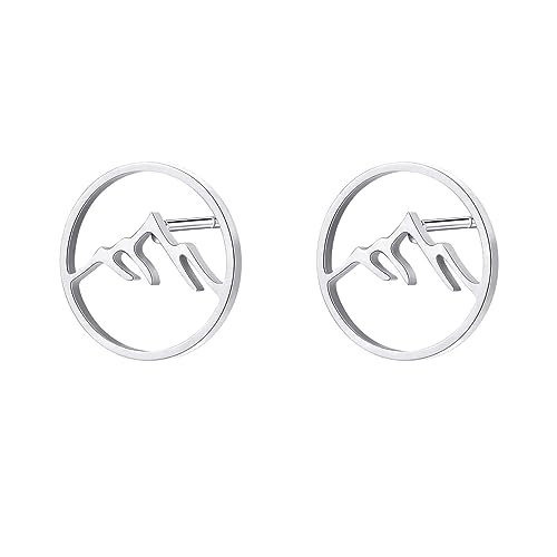 Happiness Boutique Damen Berg Ohstecker Offen Kreis Berg Ohrringe Edestahl Ohrringe in Silber Happiness Boutique Damen Berg Ohstecker Offen Kreis Berg Ohrringe Edestahl Ohrringe in Silber von Happiness Boutique