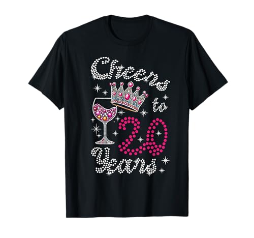 Cheers To 20 Years Happy 20th Birthday Party für Damen und Mädchen T-Shirt Cheers To 20 Years Happy 20th Birthday Party für Damen und Mädchen T-Shirt von Happy 20th Birthday Party Women Girls Celebration