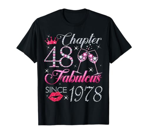 Chapter 48 Fabulous Since 1978 48. Geburtstagsgeschenk für Frauen T-Shirt Chapter 48 Fabulous Since 1978 48. Geburtstagsgeschenk für Frauen T-Shirt von Happy 48th Birthday Gift For Women Ladies