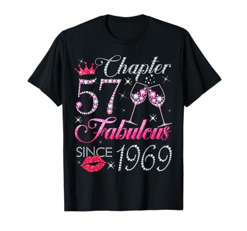 Chapter 57 Fabulous Since 1969 57. Geburtstagsgeschenk für Frauen T-Shirt Chapter 57 Fabulous Since 1969 57. Geburtstagsgeschenk für Frauen T-Shirt von Happy 57th Birthday Gift For Women Ladies