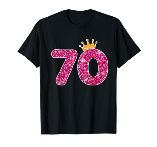 Happy Birthday 70 Years Of Being Awesome 70th Birthday Girl T-Shirt Happy Birthday 70 Years Of Being Awesome 70th Birthday Girl T-Shirt von Happy 70th Birthday Party Sweet Crown Girl Ladies