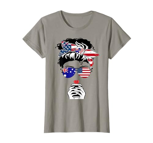 Australian American Coffee Mama Girl Aunt Australien USA Flagge T-Shirt Australian American Coffee Mama Girl Aunt Australien USA Flagge T-Shirt von Happy Australia USA Day Australian American Tee