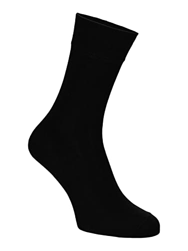 Happy Bavaria 6 Paar Bambus Socken Damen Bambussocken Herrensocken schwarz 38 39 40 Viskose Antibakteriell ohne Gummibund ohne Naht (schwarz, 38-40) von Happy Bavaria