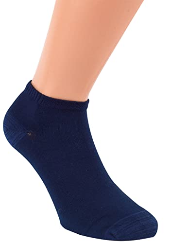 Happy Bavaria 6 Paar Sneakersocken Bambus marine blau Bambussocken blau 35-38 Viskose Antibakteriell ohne Gummibund ohne Naht (blau, 35-38)… von Happy Bavaria