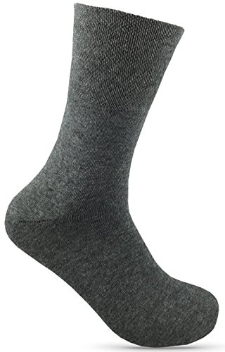 Happy Bavaria 97% Diabetikersocken Herren ohne Gummi Herrensocken grau 43-46 ohne Gummizug Diabetiker 100% baumwolle Naht (6x grau, 43-46) von Happy Bavaria