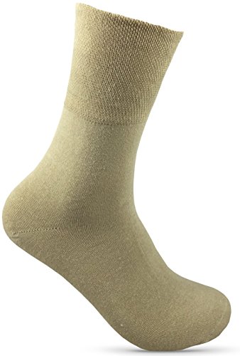 Happy Bavaria 3/6/9 Paar Herrensocken ohne Gummi - Venenfreundlich, 6 Paar | Beige, 43-46 von Happy Bavaria