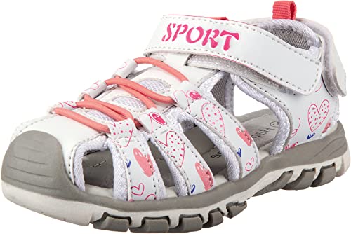 Happy Bee Kinder Mädchen Trekking Sandale Schuhe Sandalette Sommer Nr. 183750 (weiß, numeric_28) von Happy Bee