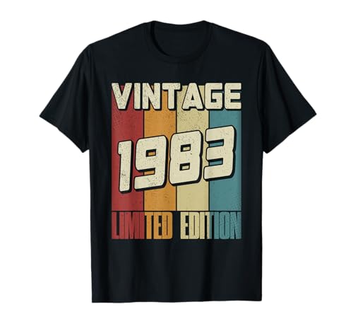 Vintage 1983, limitierte Auflage, Retro-Design, 42 Jahre, Herren, 42. Geburtstag T-Shirt Vintage 1983, limitierte Auflage, Retro-Design, 42 Jahre, Herren, 42. Geburtstag T-Shirt von Happy Birthday 42th Birthday 42 Years 42 Bday