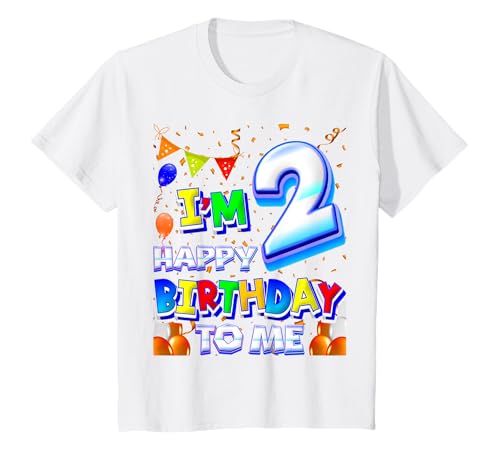 Geburtstagsgeschenk für Jungen und Mädchen, 2 Jahre, 2 Jahre, Geschenk zum 2. Geburtstag T-Shirt Geburtstagsgeschenk für Jungen und Mädchen, 2 Jahre, 2 Jahre, Geschenk zum 2. Geburtstag T-Shirt von Happy Birthday Kids Boy Girl Bday Gifts
