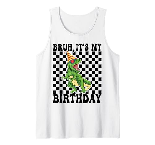 It's My Birthday Happy Kids T-Rex Boys – Dino Geburtstagsparty Tank Top von Happy Birthday Kids Dinosaur Gifts
