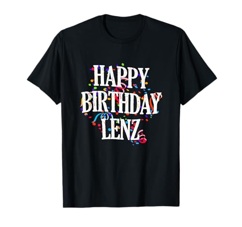 Happy Birthday Lenz Jungen Vorname Buntes Geburtstag T-Shirt Happy Birthday Lenz Jungen Vorname Buntes Geburtstag T-Shirt von Happy Birthday Lenz