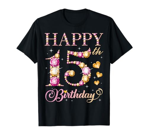 Alles Gute zum 15. Geburtstag, Geburtstagsparty für Jungen und Mädchen, 15 Jahre T-Shirt Alles Gute zum 15. Geburtstag, Geburtstagsparty für Jungen und Mädchen, 15 Jahre T-Shirt von Happy Birthday Party It's My Birthday Party