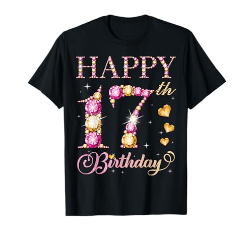 Alles Gute zum 17. Geburtstag, Geburtstagsparty für Jungen und Mädchen, 17 Jahre T-Shirt Alles Gute zum 17. Geburtstag, Geburtstagsparty für Jungen und Mädchen, 17 Jahre T-Shirt von Happy Birthday Party It's My Birthday Party