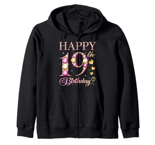 Alles Gute zum 19. Geburtstag, Geburtstagsfeier für Männer und Frauen, 19 Jahre Kapuzenjacke von Happy Birthday Party It's My Birthday Party