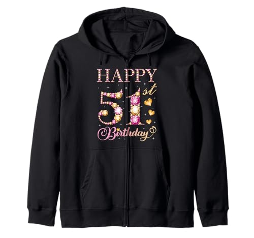 Alles Gute zum 51. Geburtstag, 51 Jahre, Geburtstagsfeier für Männer und Frauen Kapuzenjacke Alles Gute zum 51. Geburtstag, 51 Jahre, Geburtstagsfeier für Männer und Frauen Kapuzenjacke von Happy Birthday Party It's My Birthday Party