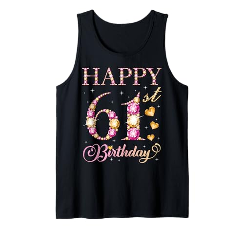 Alles Gute zum 61. Geburtstag, 61-jährige Geburtstagsfeier für Männer und Frauen Tank Top Alles Gute zum 61. Geburtstag, 61-jährige Geburtstagsfeier für Männer und Frauen Tank Top von Happy Birthday Party It's My Birthday Party