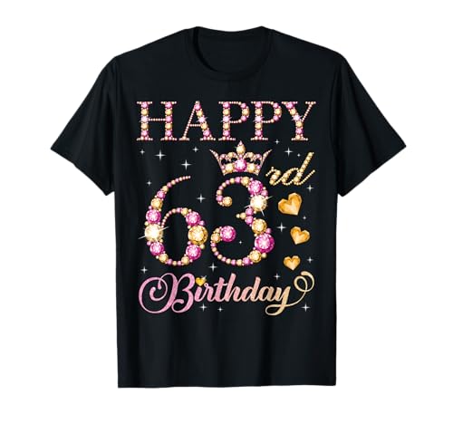 Alles Gute zum 63. Geburtstag, 63-jährige Geburtstagsfeier für Männer und Frauen T-Shirt Alles Gute zum 63. Geburtstag, 63-jährige Geburtstagsfeier für Männer und Frauen T-Shirt von Happy Birthday Party It's My Birthday Party