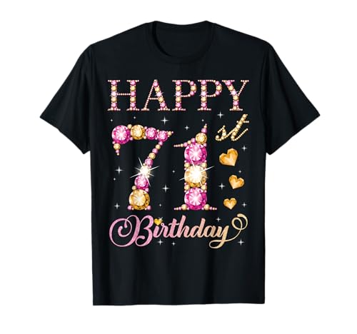 Alles Gute zum 71. Geburtstag, Geburtstagsfeier für Männer und Frauen, 71 Jahre T-Shirt von Happy Birthday Party It's My Birthday Party