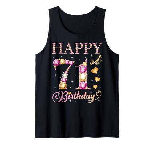 Alles Gute zum 71. Geburtstag, Geburtstagsfeier für Männer und Frauen, 71 Jahre Tank Top von Happy Birthday Party It's My Birthday Party