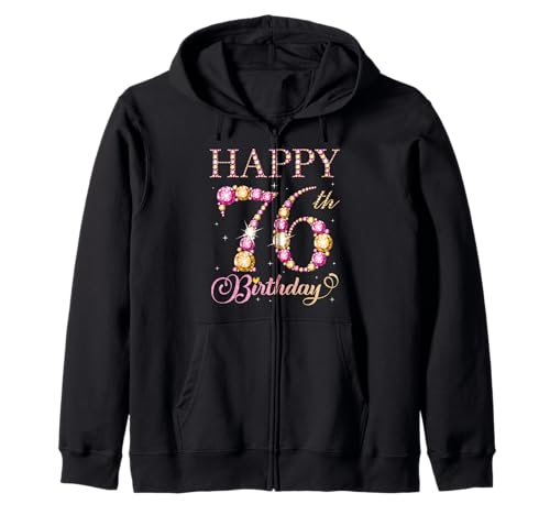 Alles Gute zum 76. Geburtstag, Geburtstagsfeier für Männer und Frauen, 76 Jahre Kapuzenjacke von Happy Birthday Party It's My Birthday Party