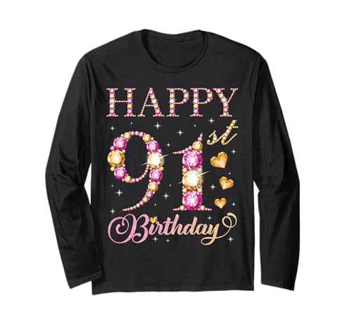 Alles Gute zum 91. Geburtstag, Geburtstagsfeier für Männer und Frauen, für 91 Jahre Langarmshirt Alles Gute zum 91. Geburtstag, Geburtstagsfeier für Männer und Frauen, für 91 Jahre Langarmshirt von Happy Birthday Party It's My Birthday Party