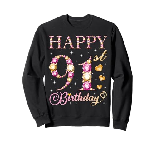Alles Gute zum 91. Geburtstag, Geburtstagsfeier für Männer und Frauen, für 91 Jahre Sweatshirt von Happy Birthday Party It's My Birthday Party