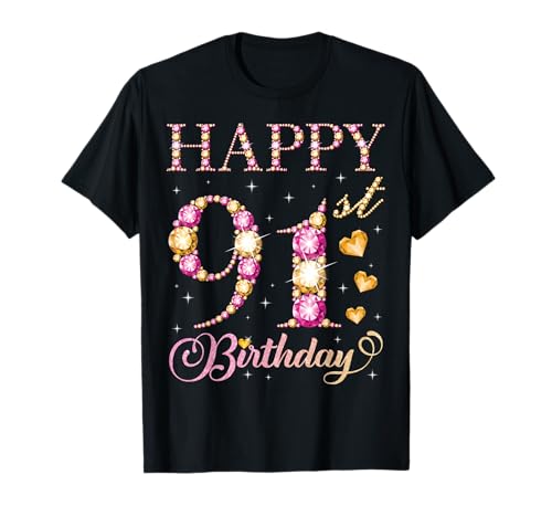 Alles Gute zum 91. Geburtstag, Geburtstagsfeier für Männer und Frauen, für 91 Jahre T-Shirt Alles Gute zum 91. Geburtstag, Geburtstagsfeier für Männer und Frauen, für 91 Jahre T-Shirt von Happy Birthday Party It's My Birthday Party