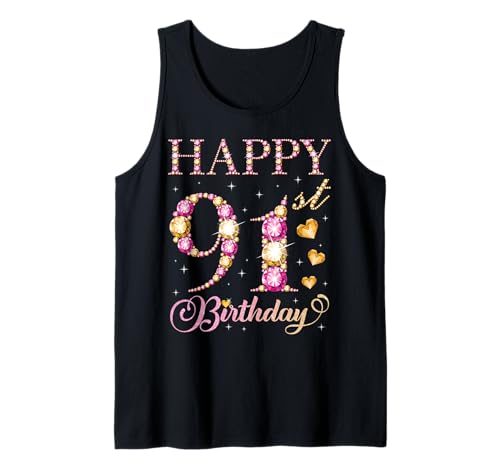 Alles Gute zum 91. Geburtstag, Geburtstagsfeier für Männer und Frauen, für 91 Jahre Tank Top von Happy Birthday Party It's My Birthday Party