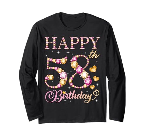 Geburtstagsfeier für Männer und Frauen, 58 Jahre, Alles Gute zum 58. Geburtstag Langarmshirt Geburtstagsfeier für Männer und Frauen, 58 Jahre, Alles Gute zum 58. Geburtstag Langarmshirt von Happy Birthday Party It's My Birthday Party