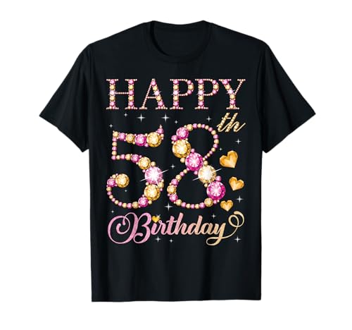Geburtstagsfeier für Männer und Frauen, 58 Jahre, Alles Gute zum 58. Geburtstag T-Shirt Geburtstagsfeier für Männer und Frauen, 58 Jahre, Alles Gute zum 58. Geburtstag T-Shirt von Happy Birthday Party It's My Birthday Party