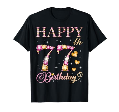 Geburtstagsfeier für Männer und Frauen, 77 Jahre, Alles Gute zum 77. Geburtstag T-Shirt Geburtstagsfeier für Männer und Frauen, 77 Jahre, Alles Gute zum 77. Geburtstag T-Shirt von Happy Birthday Party It's My Birthday Party