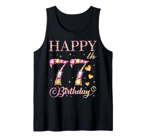 Geburtstagsfeier für Männer und Frauen, 77 Jahre, Alles Gute zum 77. Geburtstag Tank Top Geburtstagsfeier für Männer und Frauen, 77 Jahre, Alles Gute zum 77. Geburtstag Tank Top von Happy Birthday Party It's My Birthday Party