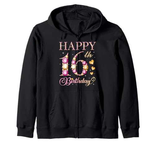 Geburtstagsparty für Jungen und Mädchen, 16 Jahre, Alles Gute zum 16. Geburtstag Kapuzenjacke Geburtstagsparty für Jungen und Mädchen, 16 Jahre, Alles Gute zum 16. Geburtstag Kapuzenjacke von Happy Birthday Party It's My Birthday Party