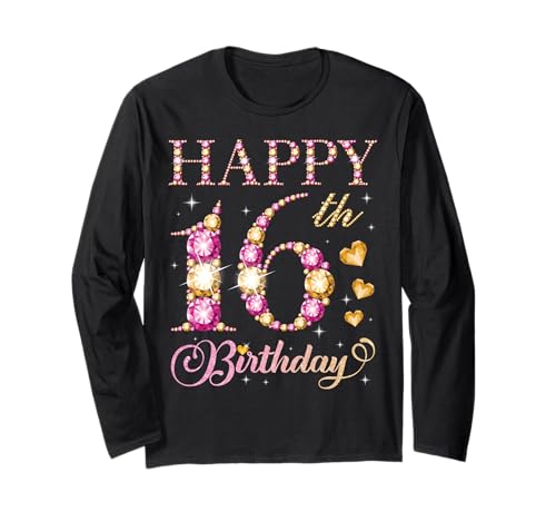 Geburtstagsparty für Jungen und Mädchen, 16 Jahre, Alles Gute zum 16. Geburtstag Langarmshirt Geburtstagsparty für Jungen und Mädchen, 16 Jahre, Alles Gute zum 16. Geburtstag Langarmshirt von Happy Birthday Party It's My Birthday Party