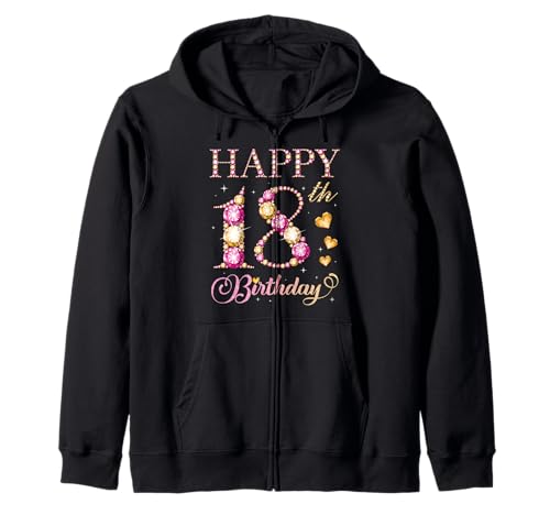 Geburtstagsparty für Männer und Frauen, 18 Jahre, Alles Gute zum 18. Geburtstag Kapuzenjacke Geburtstagsparty für Männer und Frauen, 18 Jahre, Alles Gute zum 18. Geburtstag Kapuzenjacke von Happy Birthday Party It's My Birthday Party