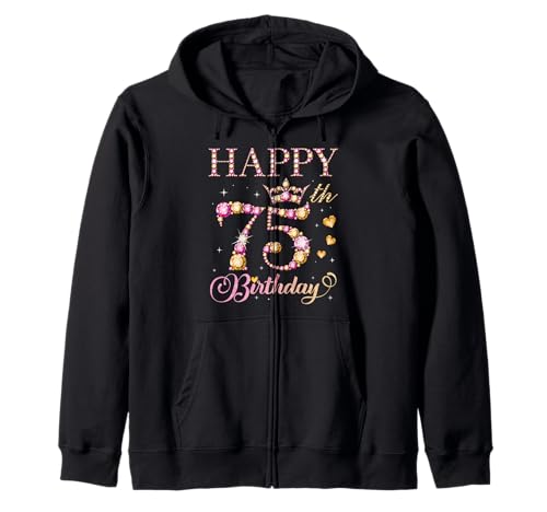 Geburtstagsparty für Männer und Frauen, 75 Jahre, Alles Gute zum 75. Geburtstag Kapuzenjacke Geburtstagsparty für Männer und Frauen, 75 Jahre, Alles Gute zum 75. Geburtstag Kapuzenjacke von Happy Birthday Party It's My Birthday Party