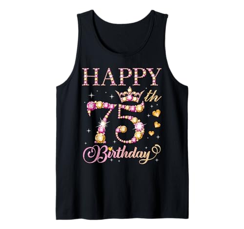 Geburtstagsparty für Männer und Frauen, 75 Jahre, Alles Gute zum 75. Geburtstag Tank Top Geburtstagsparty für Männer und Frauen, 75 Jahre, Alles Gute zum 75. Geburtstag Tank Top von Happy Birthday Party It's My Birthday Party
