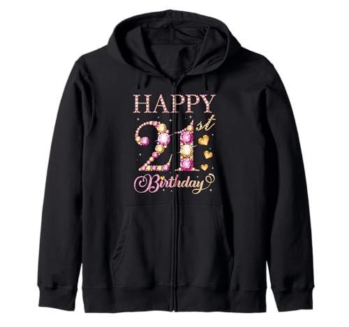 Happy 21st Birthday Geburtstagsparty für 21 Jahre, Männer und Frauen Kapuzenjacke Happy 21st Birthday Geburtstagsparty für 21 Jahre, Männer und Frauen Kapuzenjacke von Happy Birthday Party It's My Birthday Party