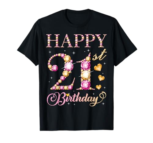 Happy 21st Birthday Geburtstagsparty für 21 Jahre, Männer und Frauen T-Shirt Happy 21st Birthday Geburtstagsparty für 21 Jahre, Männer und Frauen T-Shirt von Happy Birthday Party It's My Birthday Party