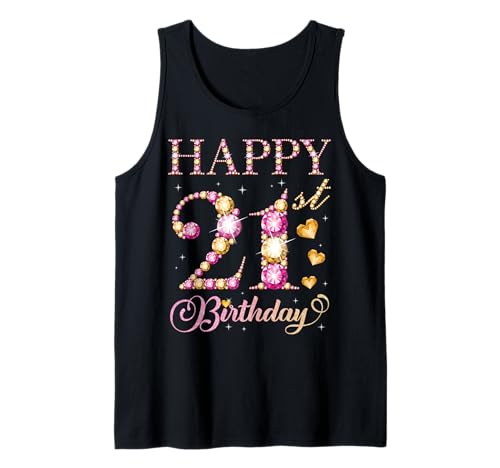 Happy 21st Birthday Geburtstagsparty für 21 Jahre, Männer und Frauen Tank Top Happy 21st Birthday Geburtstagsparty für 21 Jahre, Männer und Frauen Tank Top von Happy Birthday Party It's My Birthday Party