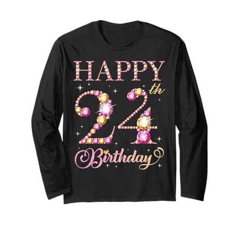 Happy 24 Birthday Geburtstagsparty für Männer und Frauen für 24 Jahre Langarmshirt Happy 24 Birthday Geburtstagsparty für Männer und Frauen für 24 Jahre Langarmshirt von Happy Birthday Party It's My Birthday Party