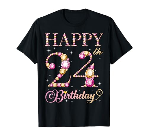 Happy 24 Birthday Geburtstagsparty für Männer und Frauen für 24 Jahre T-Shirt Happy 24 Birthday Geburtstagsparty für Männer und Frauen für 24 Jahre T-Shirt von Happy Birthday Party It's My Birthday Party
