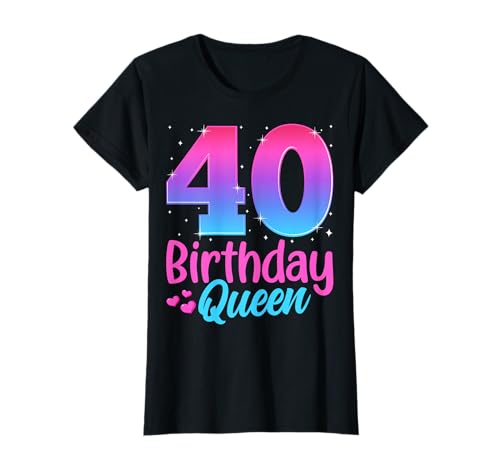 Damen 40. Geburtstag 40 Jahre alter Geburtstag Königin T-Shirt Damen 40. Geburtstag 40 Jahre alter Geburtstag Königin T-Shirt von Happy Birthday Queen