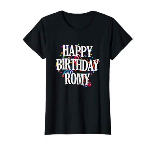 Happy Birthday Romy Mädchen Vorname Buntes Geburtstag T-Shirt Happy Birthday Romy Mädchen Vorname Buntes Geburtstag T-Shirt von Happy Birthday Romy