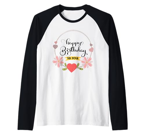 Luftballons Geburtstag für Frauen Teenager Mädchen Kinder Raglan von Happy Birthday To you