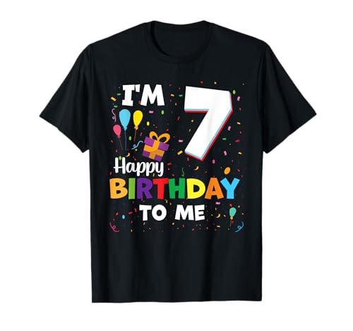 Kinder 7 Jahre 7. Geburtstag Happy Birthday Jungen Mädchen 7 Jahre T-Shirt Kinder 7 Jahre 7. Geburtstag Happy Birthday Jungen Mädchen 7 Jahre T-Shirt von Happy Birthday to Me Kid Birthday Gift 7 Years old