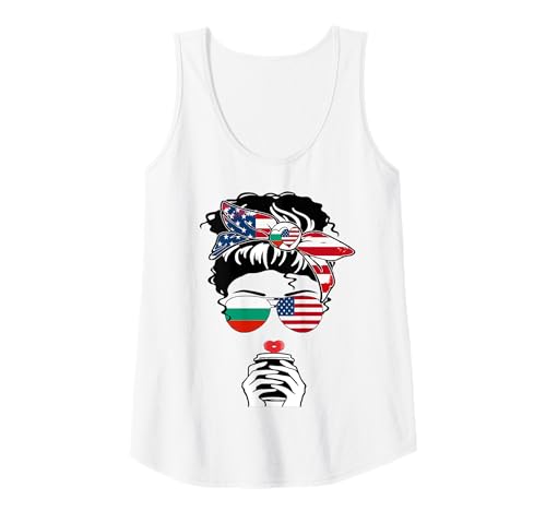 Damen Bulgarische Amerikanische Kaffee Mama Mädchen Schwester Bulgarien USA Flagge Tank Top Damen Bulgarische Amerikanische Kaffee Mama Mädchen Schwester Bulgarien USA Flagge Tank Top von Happy Bulgaria America Day Bulgarian American Tee
